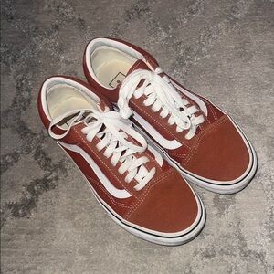 Vans Ginger/Orange and White Sneakers